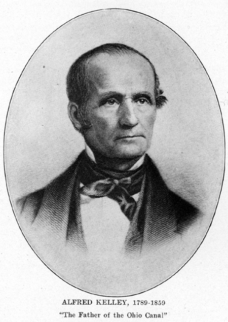 Portrait of Alfred Kelley's 1814 map of Cleveland