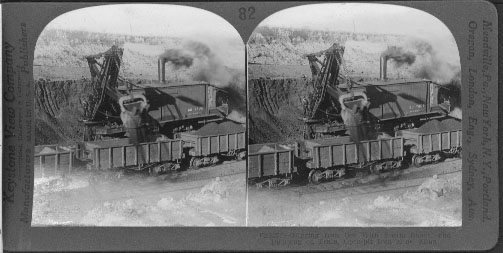 Digging Iron Ore With Steam Shovel